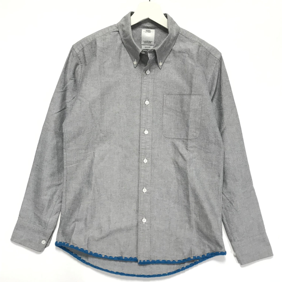 [S] Visvim V+V L/S B.D. Shirt Woven Hem Grey – StylisticsJapan.com