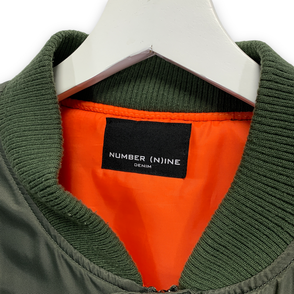 [L] Number Nine Logo MA-1 Bomber Jacket Olive