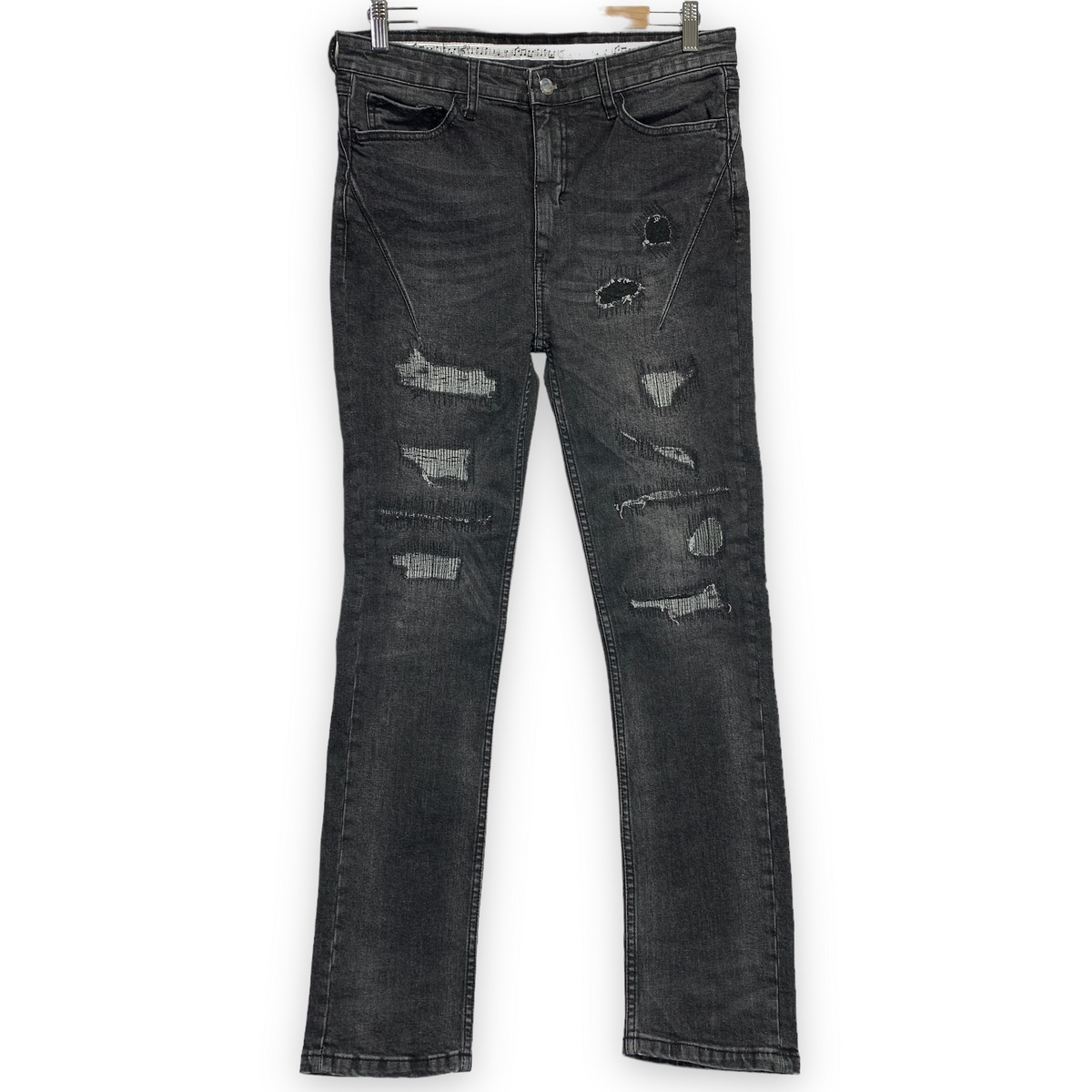 [L] Number Nine Distressed Denim Jeans Black – StylisticsJapan.com