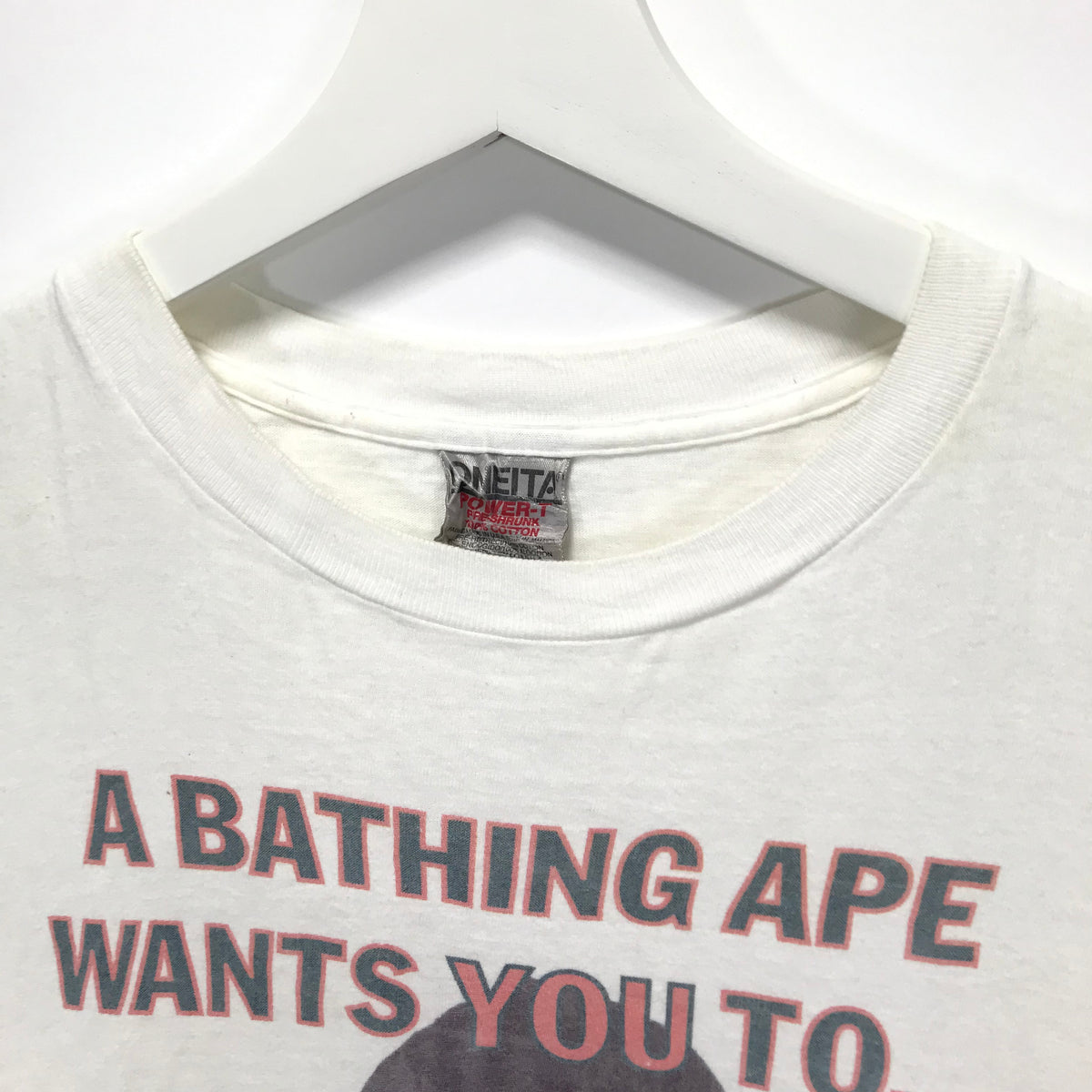 L] A Bathing Ape Bape Vintage '90s Go Ape Tee (Oneita
