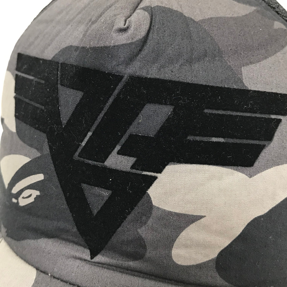 A Bathing Ape Bape Black Camo Van Halen Mesh Trucker Cap