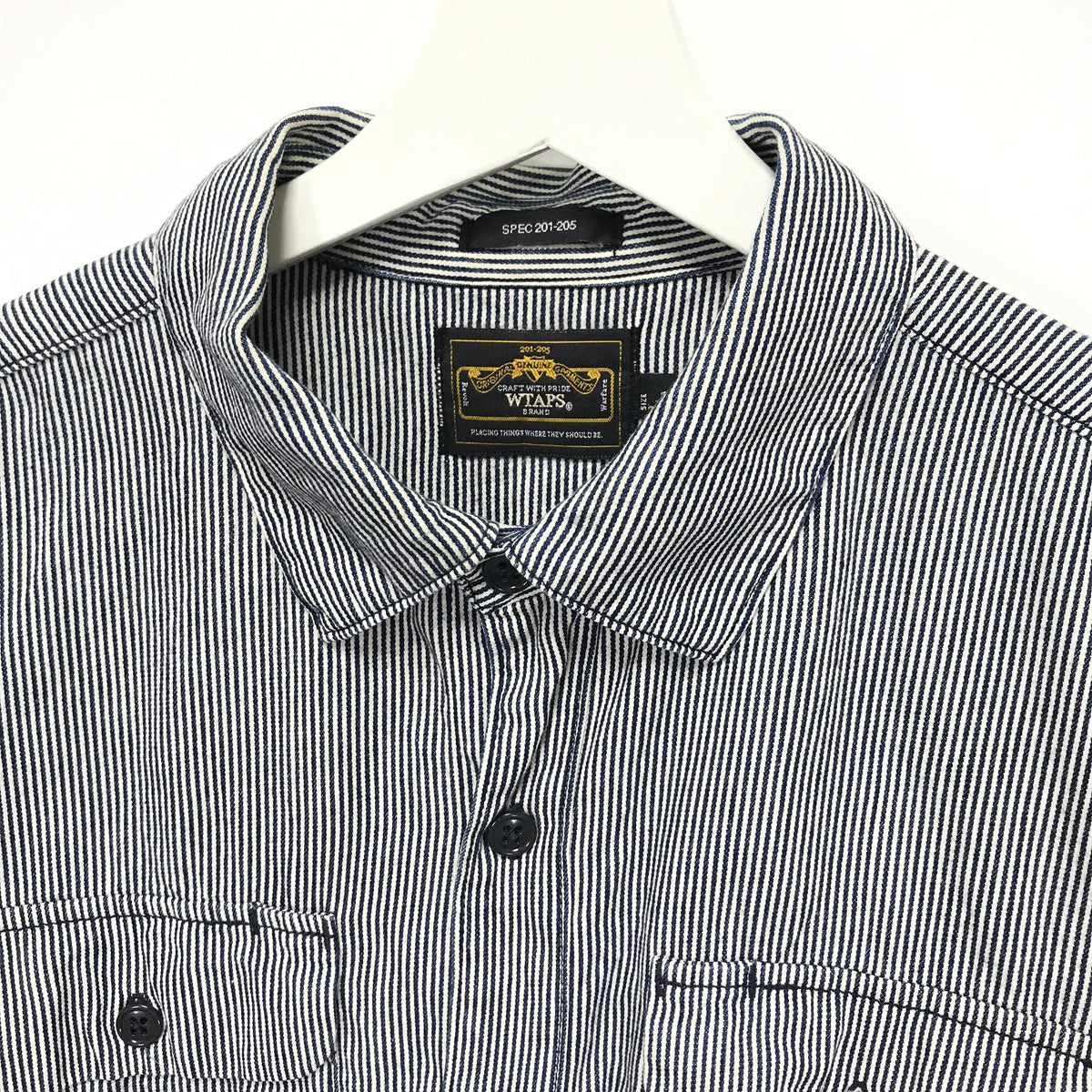 [L] WTAPS Vatos 03 Hickory Stripe L/S Shirt