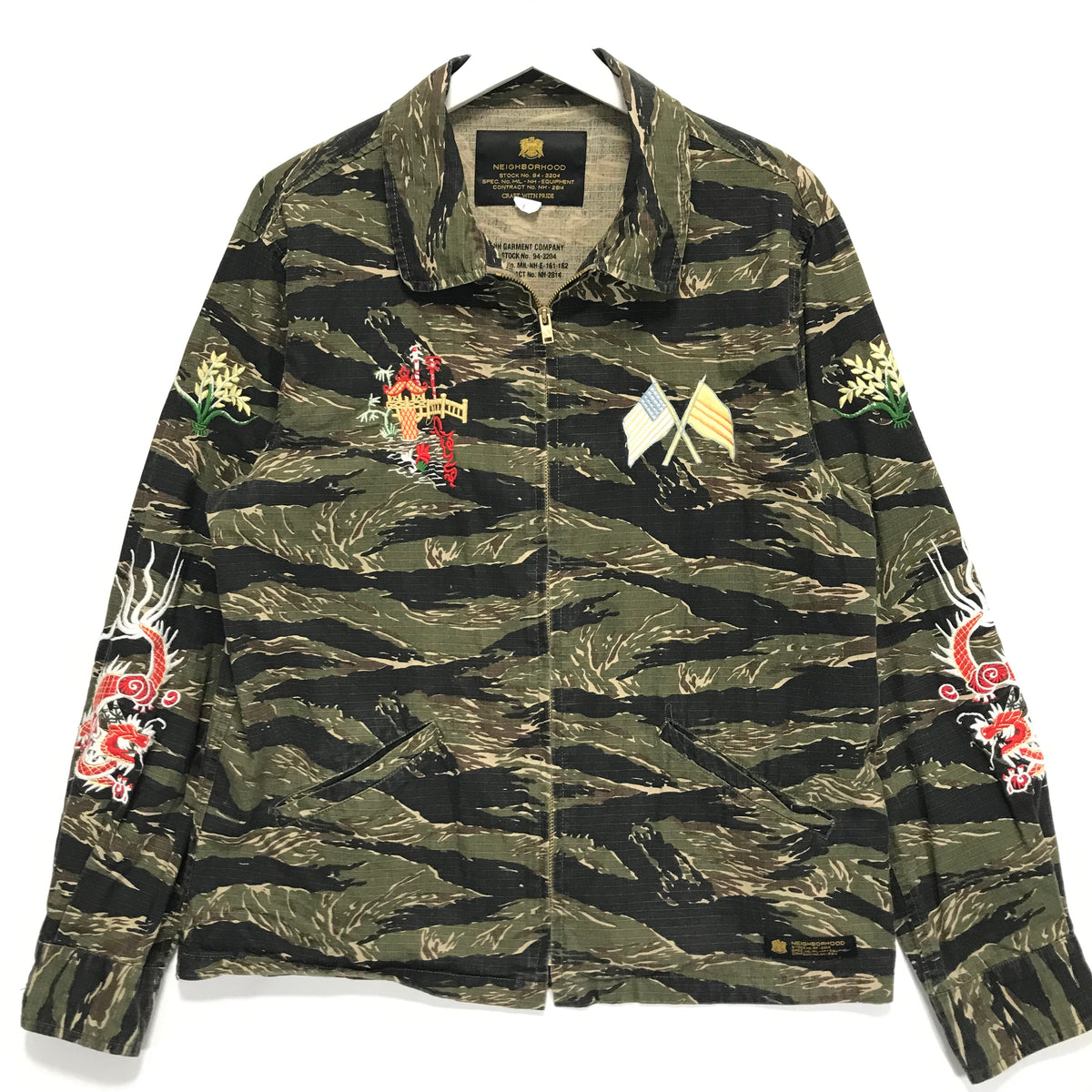 [L] Neighborhood 16SS Souvenir Tiger Camo Ripstop Cotton Jacket