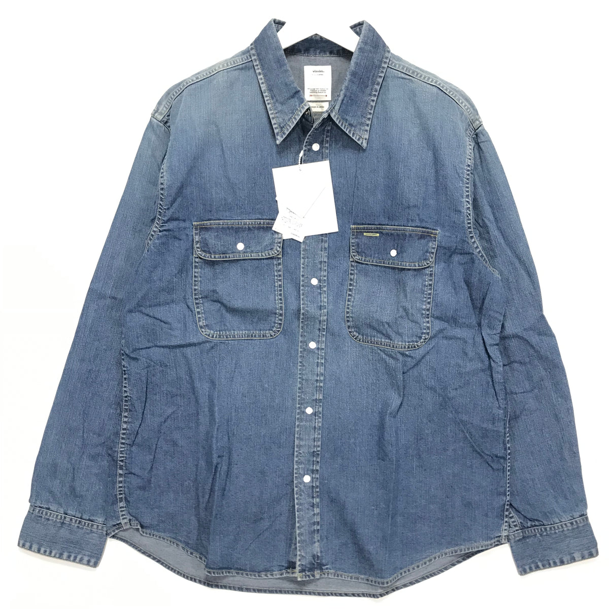 L] Visvim 19SS SS HANDYMAN SHIRT DAMAGED Shirt L/S Indigo