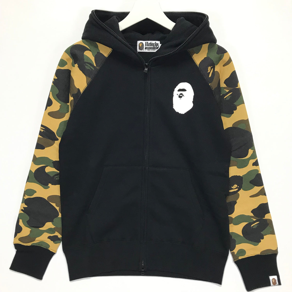 Bape camo hot sale sleeve hoodie