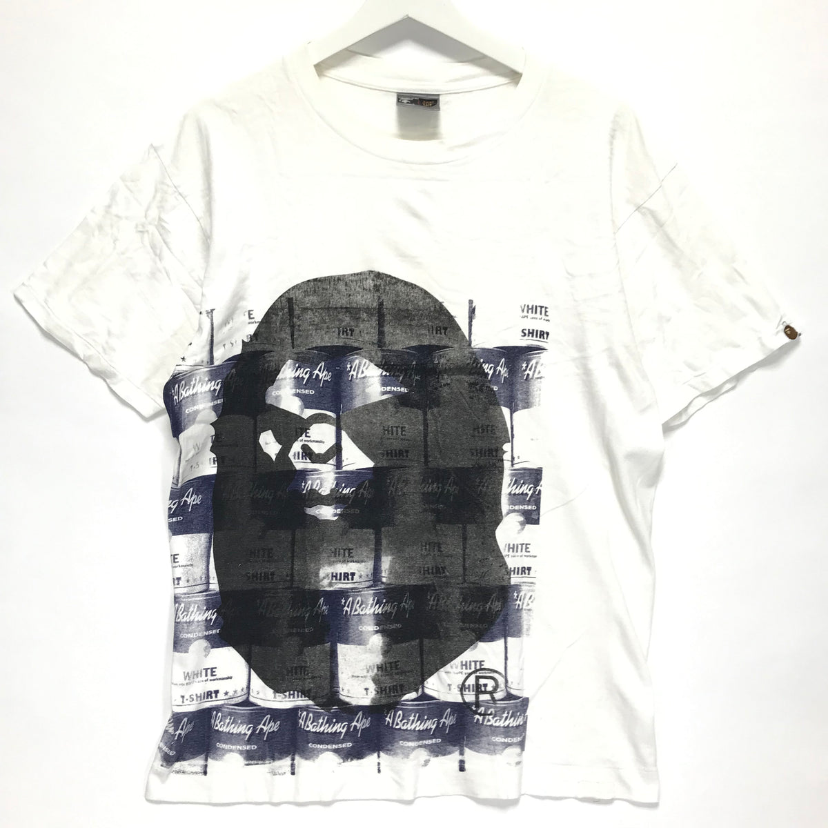 [L] A Bathing Ape Bape Vintage Nigo Hand Print Soup Can Tee