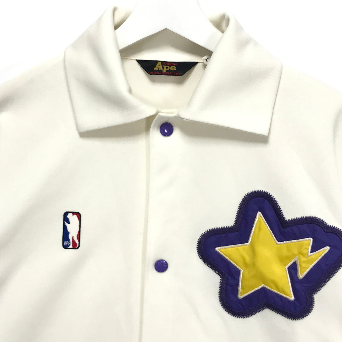 L] A Bathing Ape Bape Vintage Lakers Shooting Shirt Jersey –