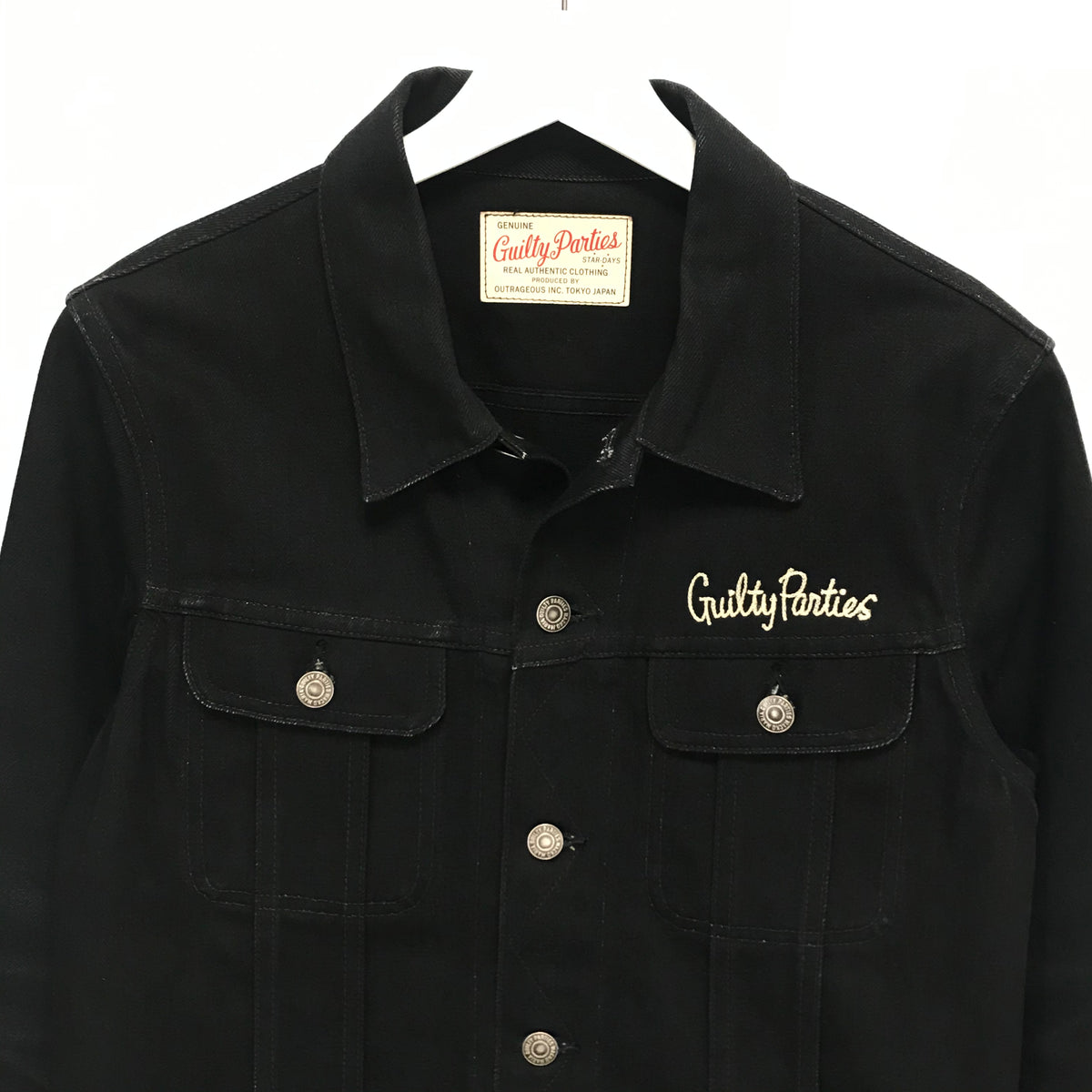 [M] Wacko Maria Guilty Parties Denim Jacket Black – StylisticsJapan