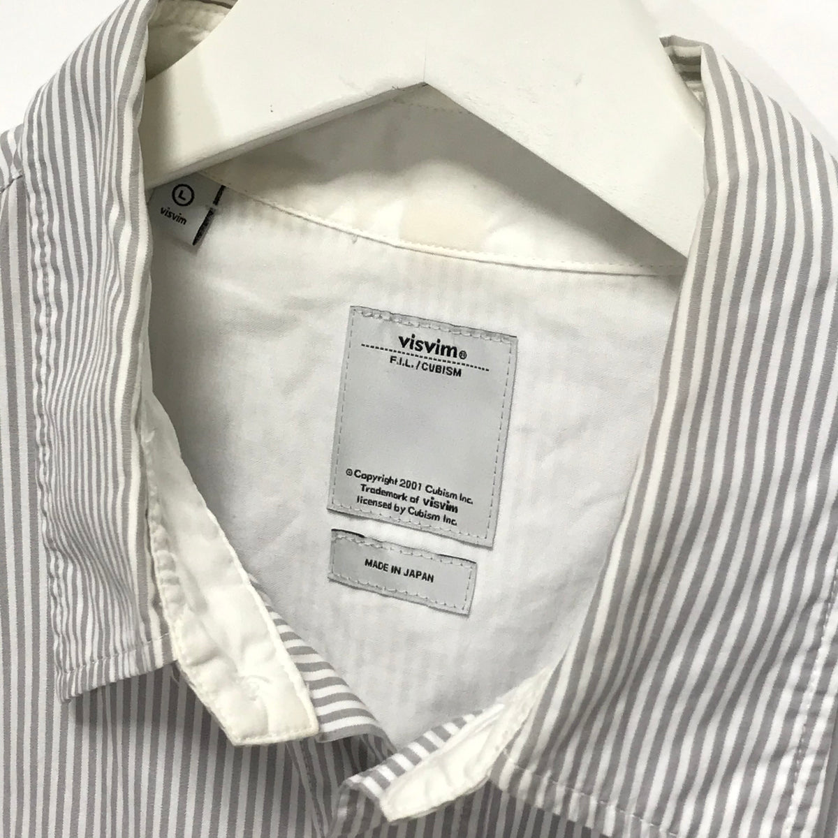 早割クーポン！ VISVIM 10SS Ahab Stripe Shirt(Giza)-L | artfive.co.jp