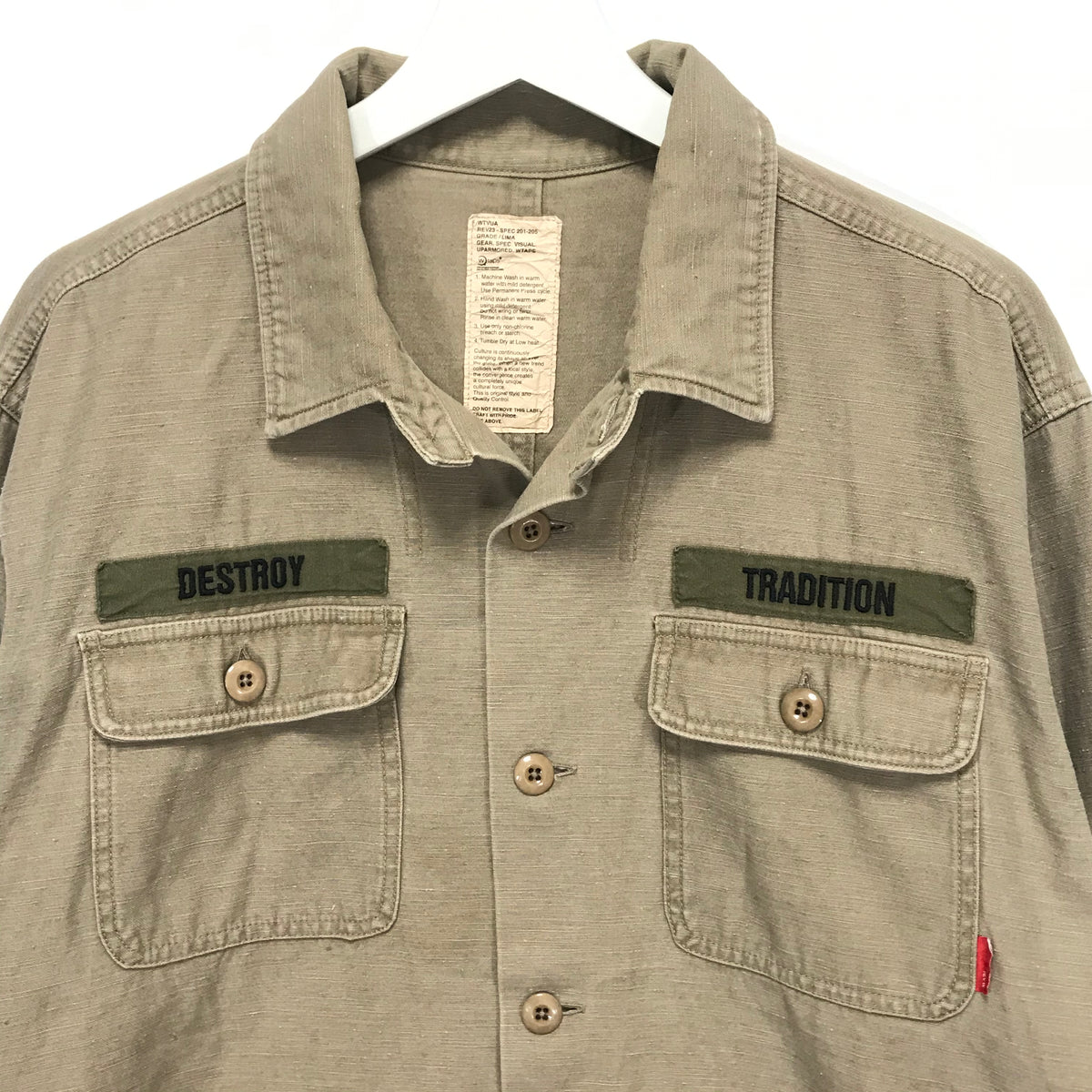 [L] WTaps 06AW Destroy Tradition BUDS L/S Shirt Beige