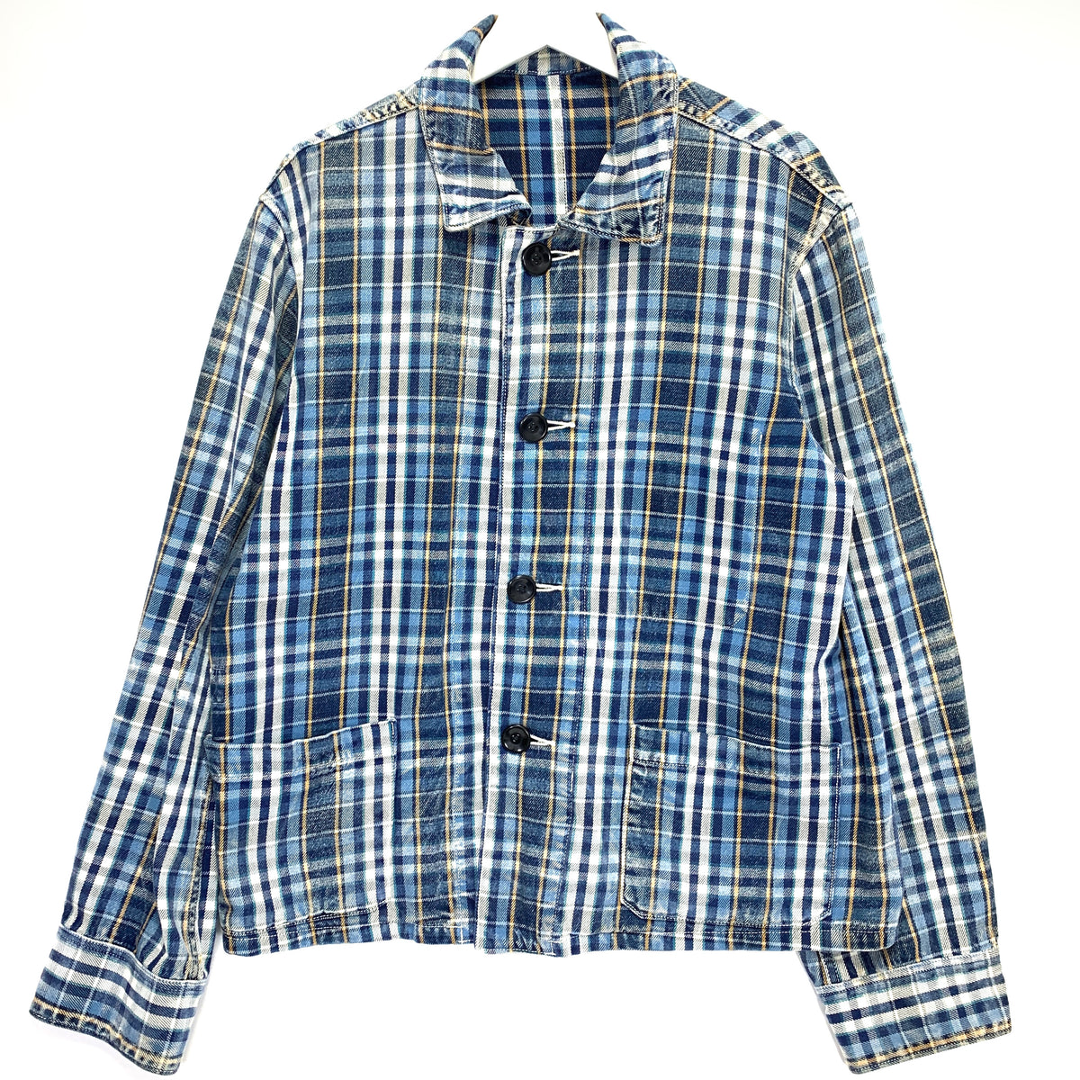 [M] Kapital Kiro Hirata Distressed Plaid Smock Jacket