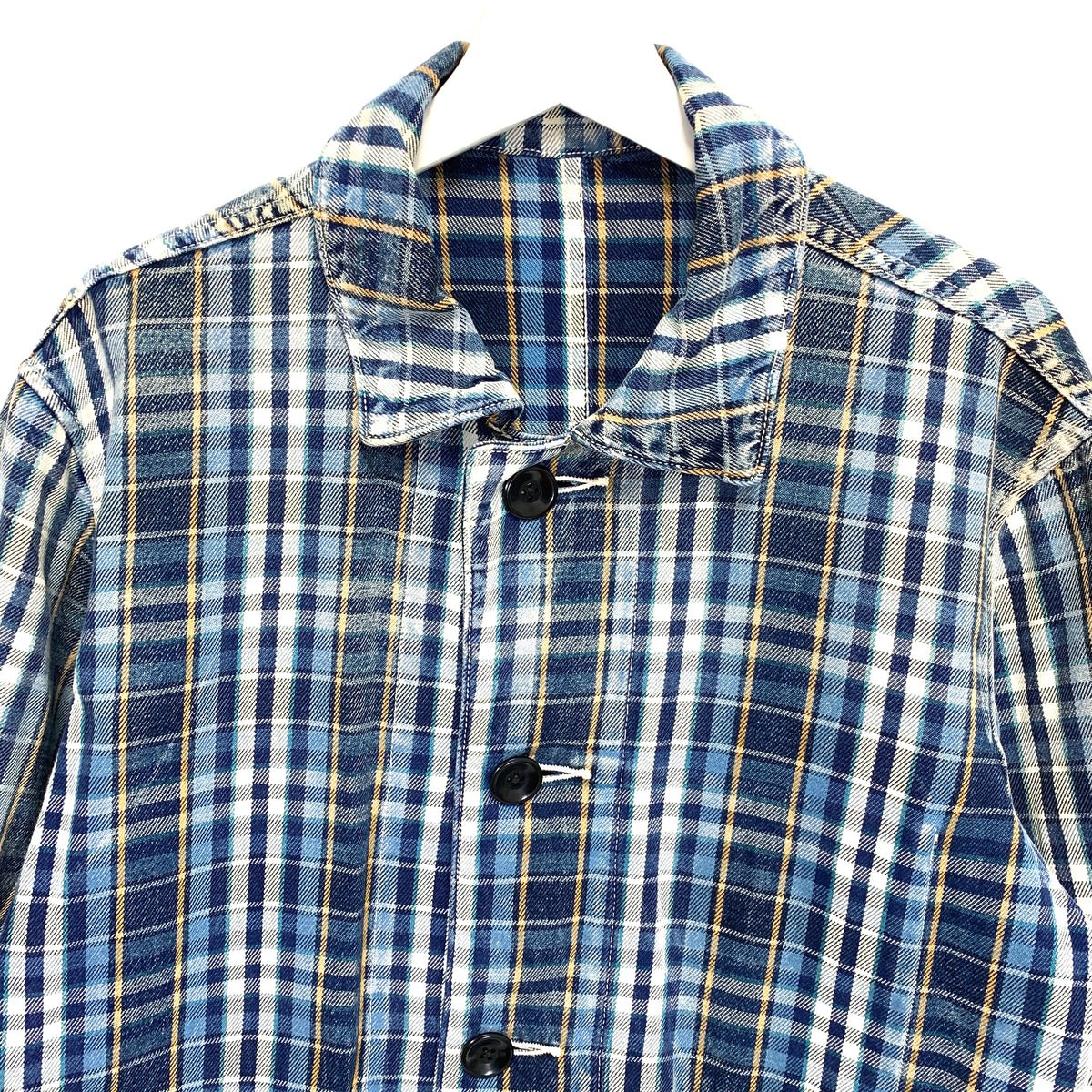 [M] Kapital Kiro Hirata Distressed Plaid Smock Jacket