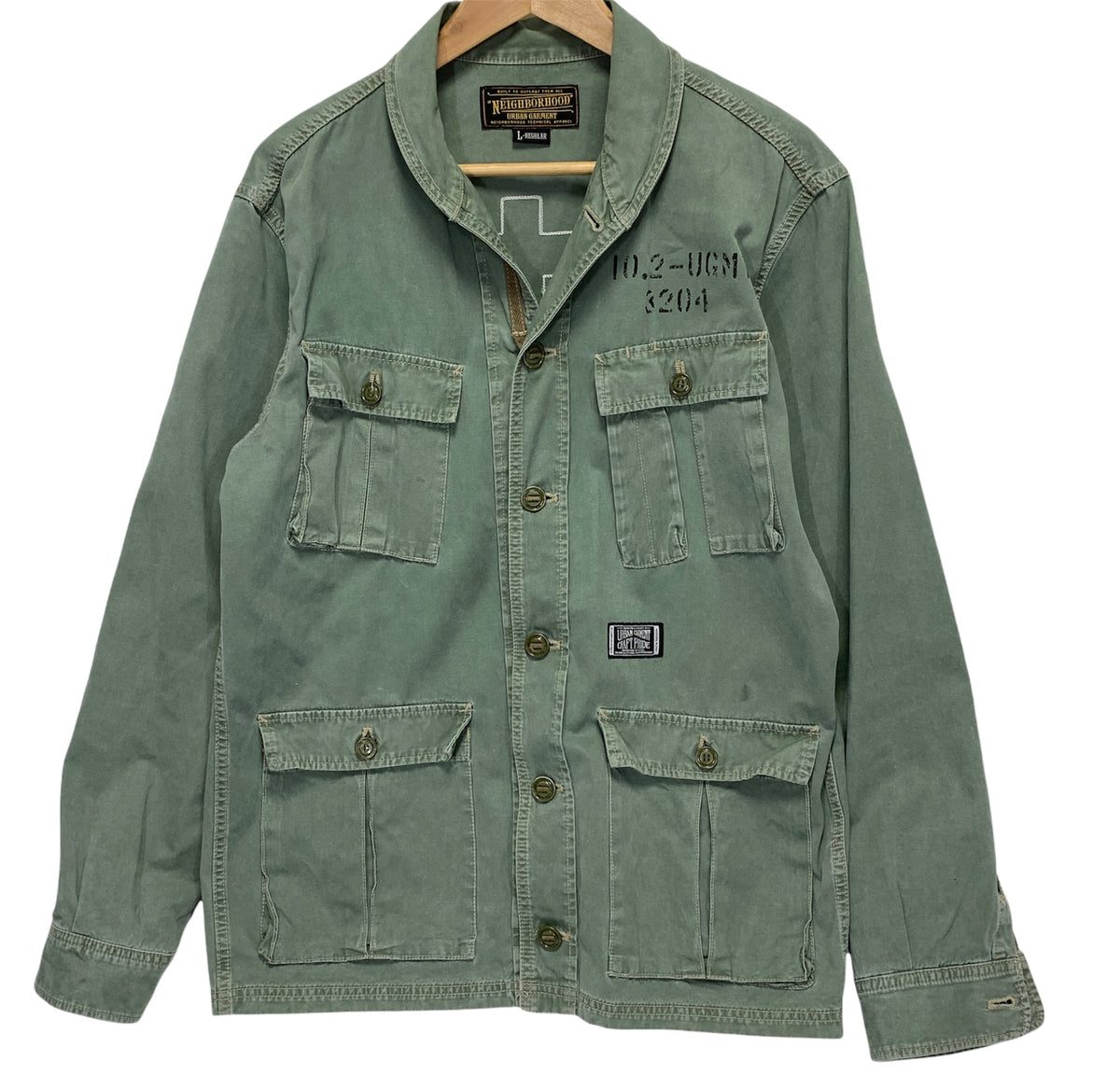 L] Neighborhood 10AW UGMT Military Shirt Jacket Olive