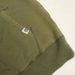 [M] DS! A Bathing Ape Bape College Logo Distressed Pocket Crewneck Sweatshirt Olive