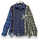 [L] Needles Rebuild 7 Cut Flannel Shirt Remake