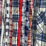 [M] Needles Rebuild Ribbon Cut Oversized Flannel Shirt