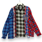 [S] Needles Rebuild 7 Cut Oversized Flannel Shirt