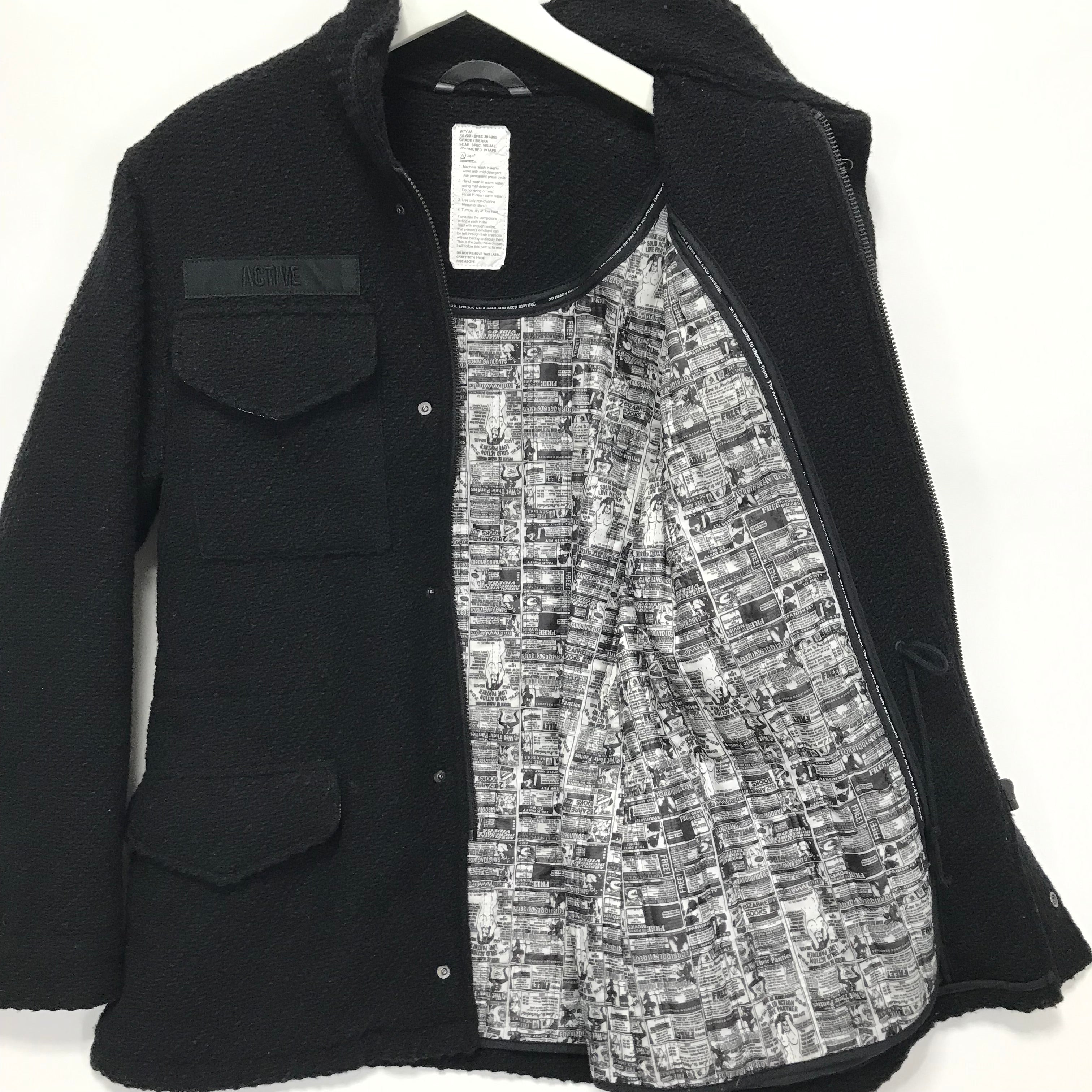 S] WTaps 07AW Knit Wool M-65 Jacket Black – StylisticsJapan.com