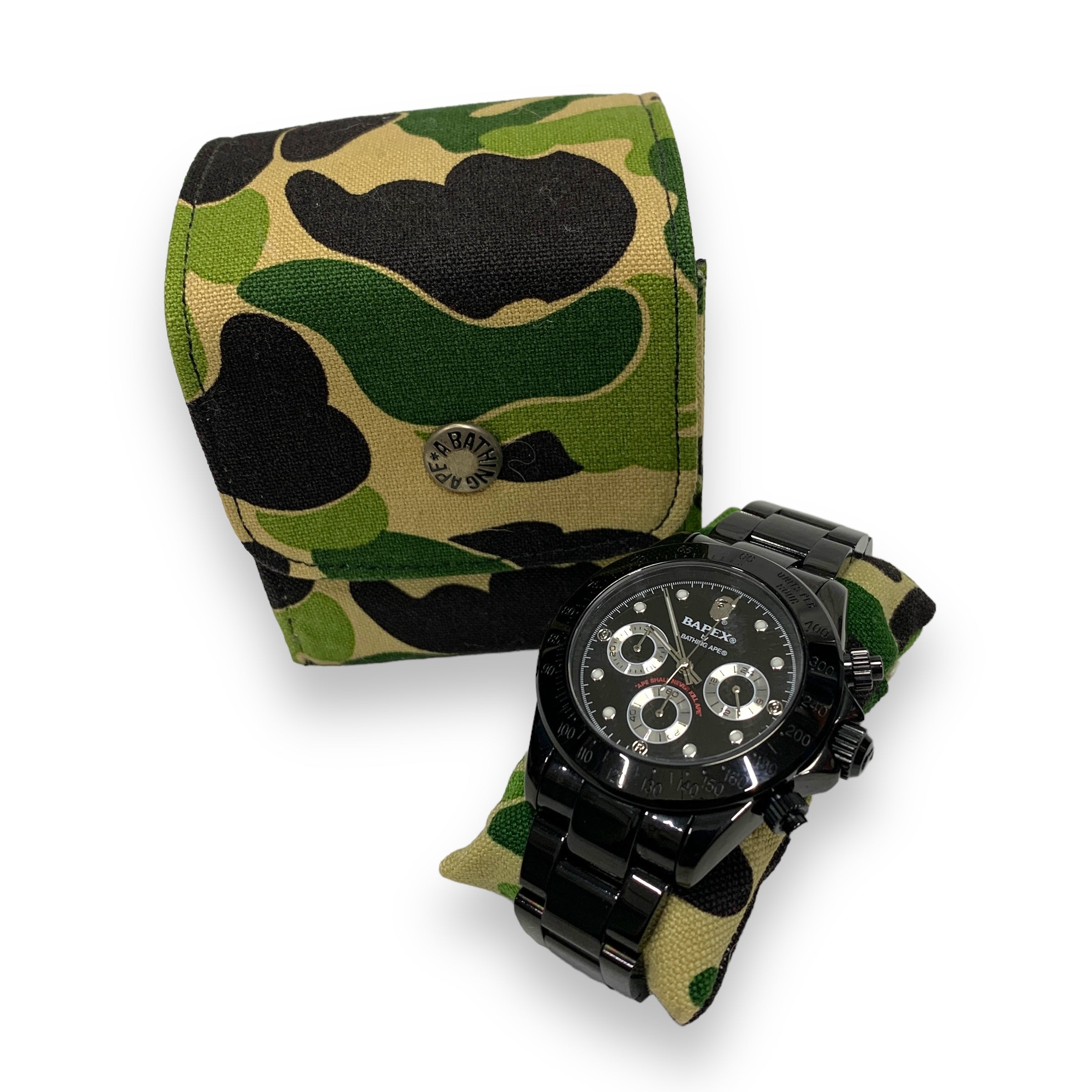 A Bathing Ape Bape Type 3 Daytona Bapex Watch Black – StylisticsJapan.com