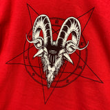 [L] Supreme Baphomet Goat 2007SS L/S Tee T-Shirt Red