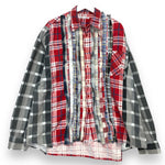 [OS] Needles Rebuild Ribbon Cut Oversized Flannel Shirt