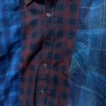 [S] Needles Rebuild 7 Cut Indigo Overdye Flannel Shirt