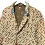 [L] Kapital Jacquard Woven Palm Tree Boro Patchwork Collar Blazer Jacket Coat