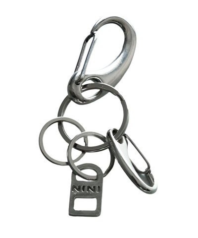 NEW! Number Nine Plate Hole Logo Carabiner Keychain Key Holder