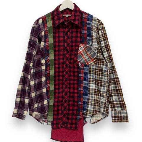 [XS] Needles Rebuild 7 Cut Oversized Flannel Shirt