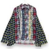 [OS] Needles Rebuild Ribbon Cut Oversized Flannel Shirt