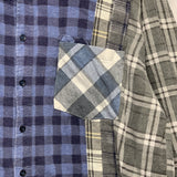 [L] Needles Rebuild 7 Cut Flannel Shirt Remake