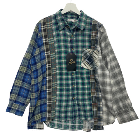 [OS] Needles Rebuild 7 Cut Tie Dye Flannel Shirt Remake