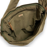 KAPITAL #6 COTTON CANVAS BIG SNUFKIN BAG OLIVE