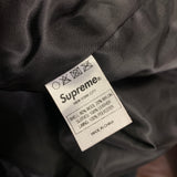 [L] Supreme 2012AW Arch Logo Hooded Wool Leather Varsity Jacket