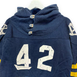 [L] Kapital Sport Football Pullover Hoodie Sweatshirt Navy