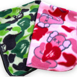 A Bathing Ape Bape NIGO ERA BAPE KAWS BENDY CAMO AND MILO CAMO FLEECE TOWEL SET