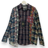 [L] Needles Rebuild 7 Cut Flannel Shirt Remake