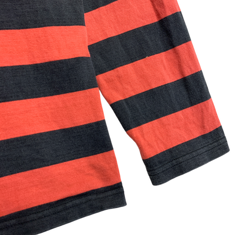 SEE SEE BIG L/S TEE BORDER BLACK/ORANGE | chidori.co