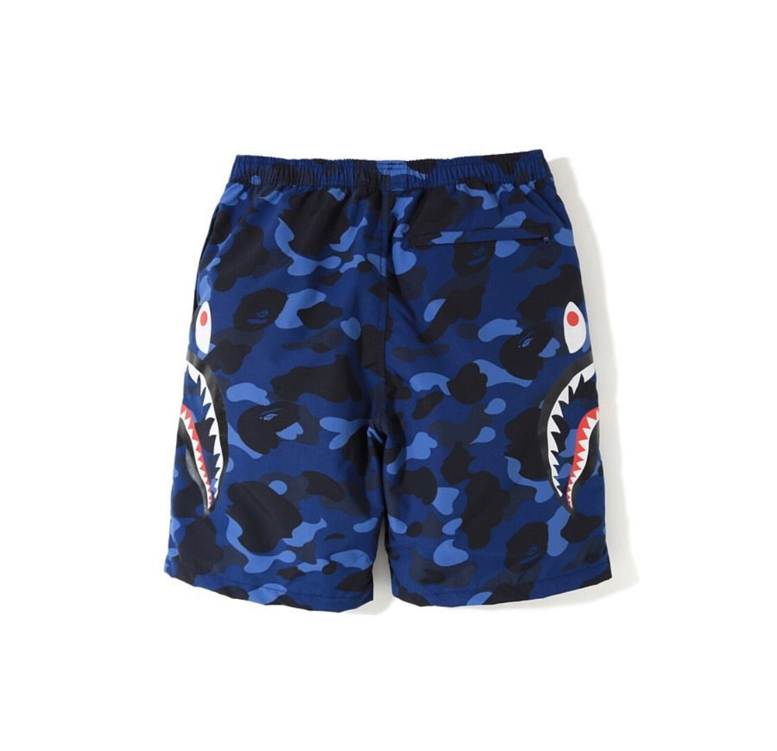 [S~L] DS! A Bathing Ape Bape Color Camo Side Shark Beach Pants