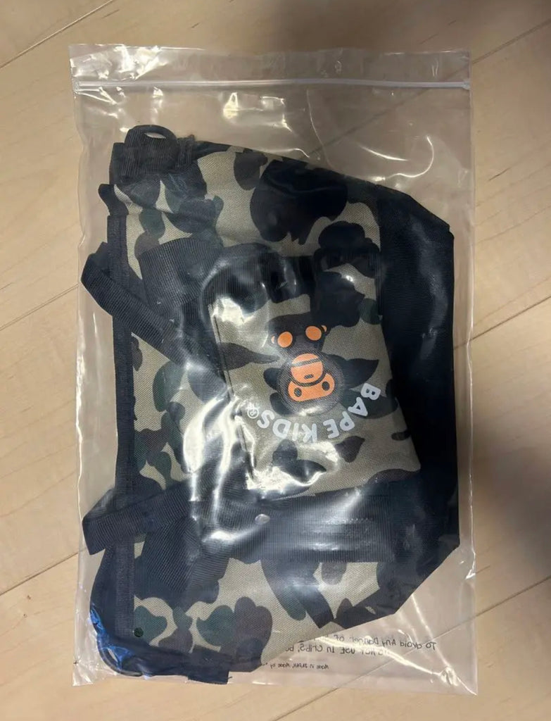 DS! A Bathing Ape Bape Kids 1st Camo Shoulder Tote Bag Pouch Set –