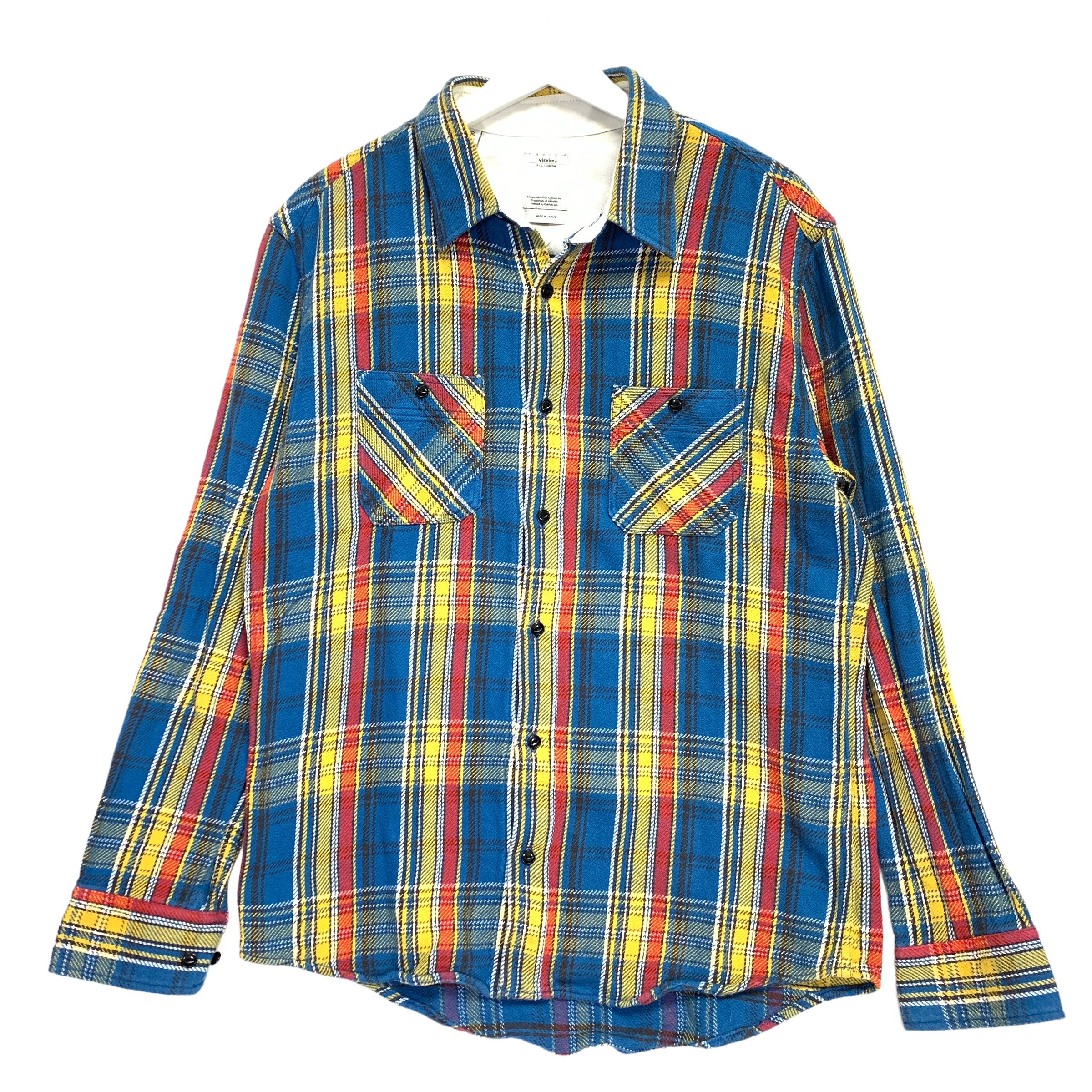 M] Visvim Black Elk Flannel Check L/S Shirt Blue – StylisticsJapan.com