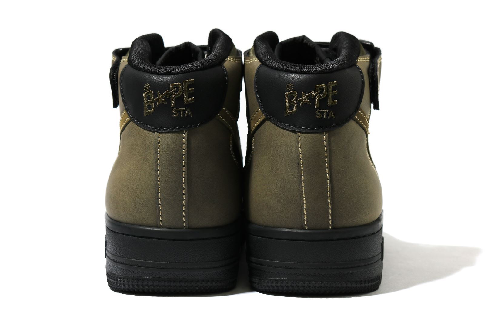 8~10] DS! BAPE STA MILITARY MID Leather / Suede Olive