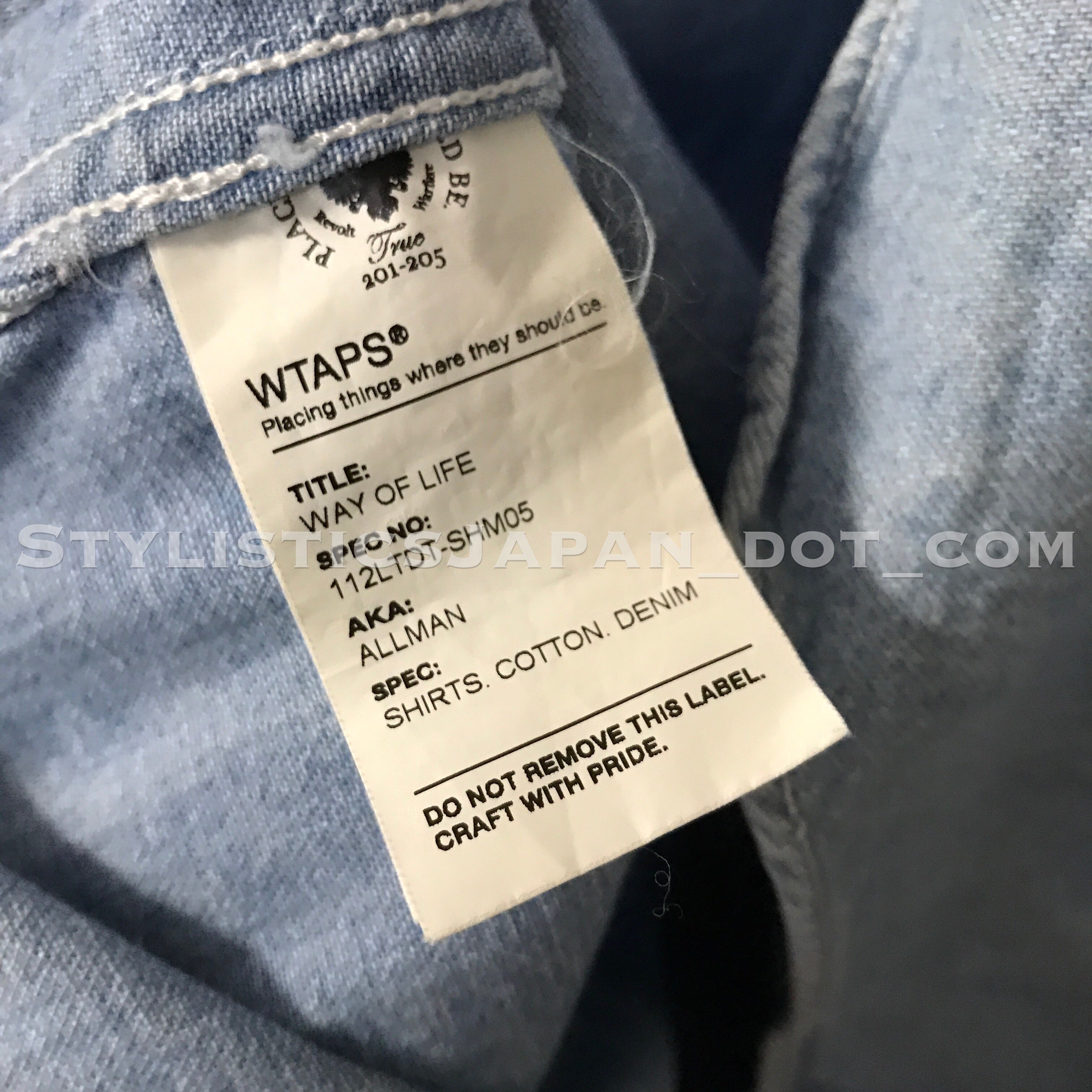 S] WTaps Revolutionary Warfare Allman Denim L/S Shirt Indigo