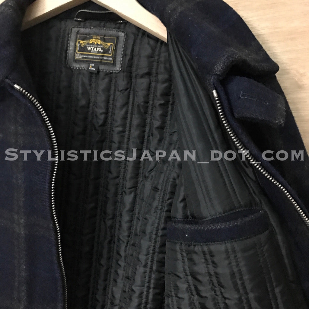 S] WTaps Melton Wool Grease Jacket Navy – StylisticsJapan.com