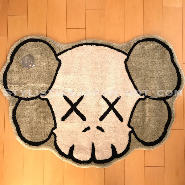 DS! Original Fake (Kaws) x G1950 Skull Rug Mat XL Grey/White