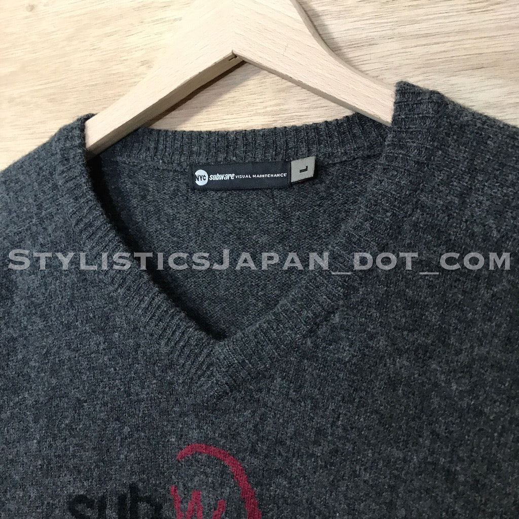 Subware (Futura/Stash) x WTaps Vintage Wool Sweater Charcoal L~XL