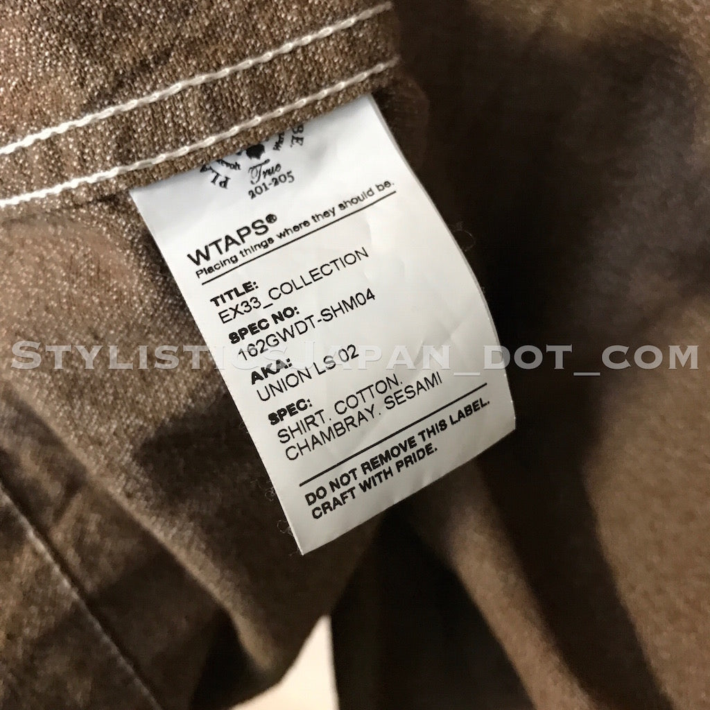 L] WTaps Union Chambray L/S Shirt Brown – StylisticsJapan.com