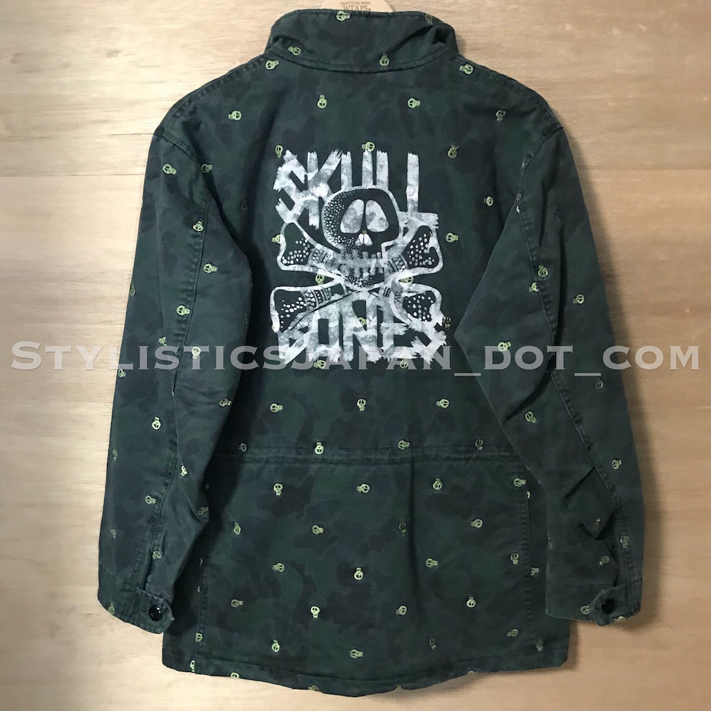 S] WTaps x Stussy Skull and Bones Camo M-65 Jacket