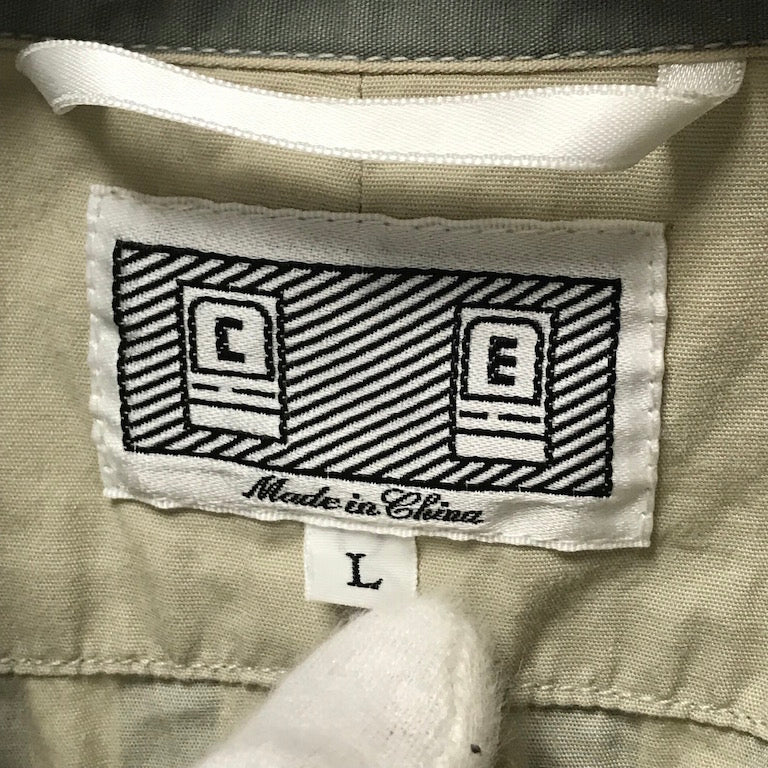 L Cav Empt C.E Striped L S Shirt Beige Grey