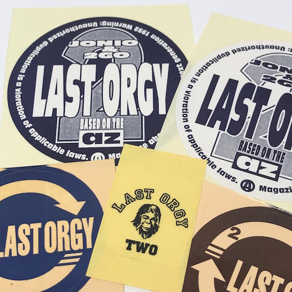 A Bathing Ape Bape Vintage 90's Last Orgy 2 Sticker Set (5